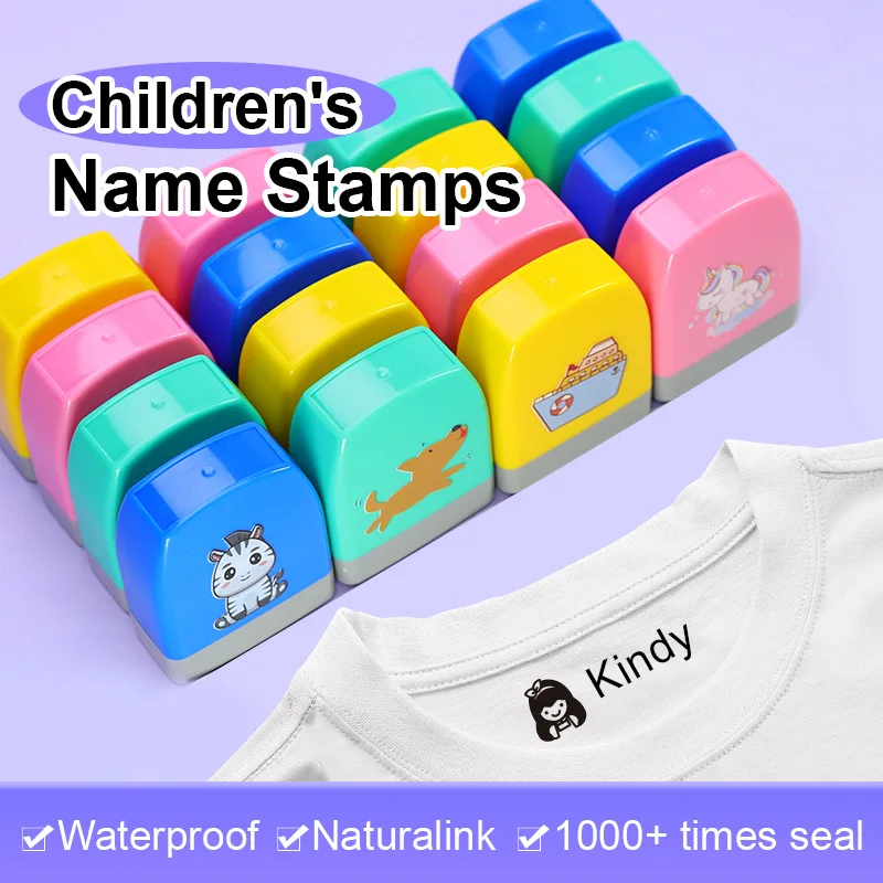 Name Stamp Name Stickers Name Sticker Cartoon Dinosaur Name Stamp For Clothing Personalise For Student Clothes Chapter Children's Kawaii Gift
