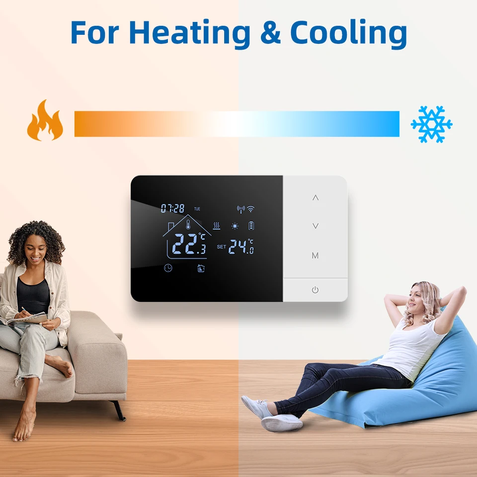 Termostato Intelligente WIFI Beok Hub per Sistema di Riscaldamento a Pavimento, Controllore per Riscaldamento Centralizzato con Attuatori per Caldaia a Gas  13