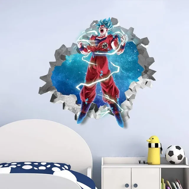 Peinture Murale Interieur Porte Trompe L'oeil Effet 3D - Autocollant Porte - Poster De Porte Pop Dragon Ball Z