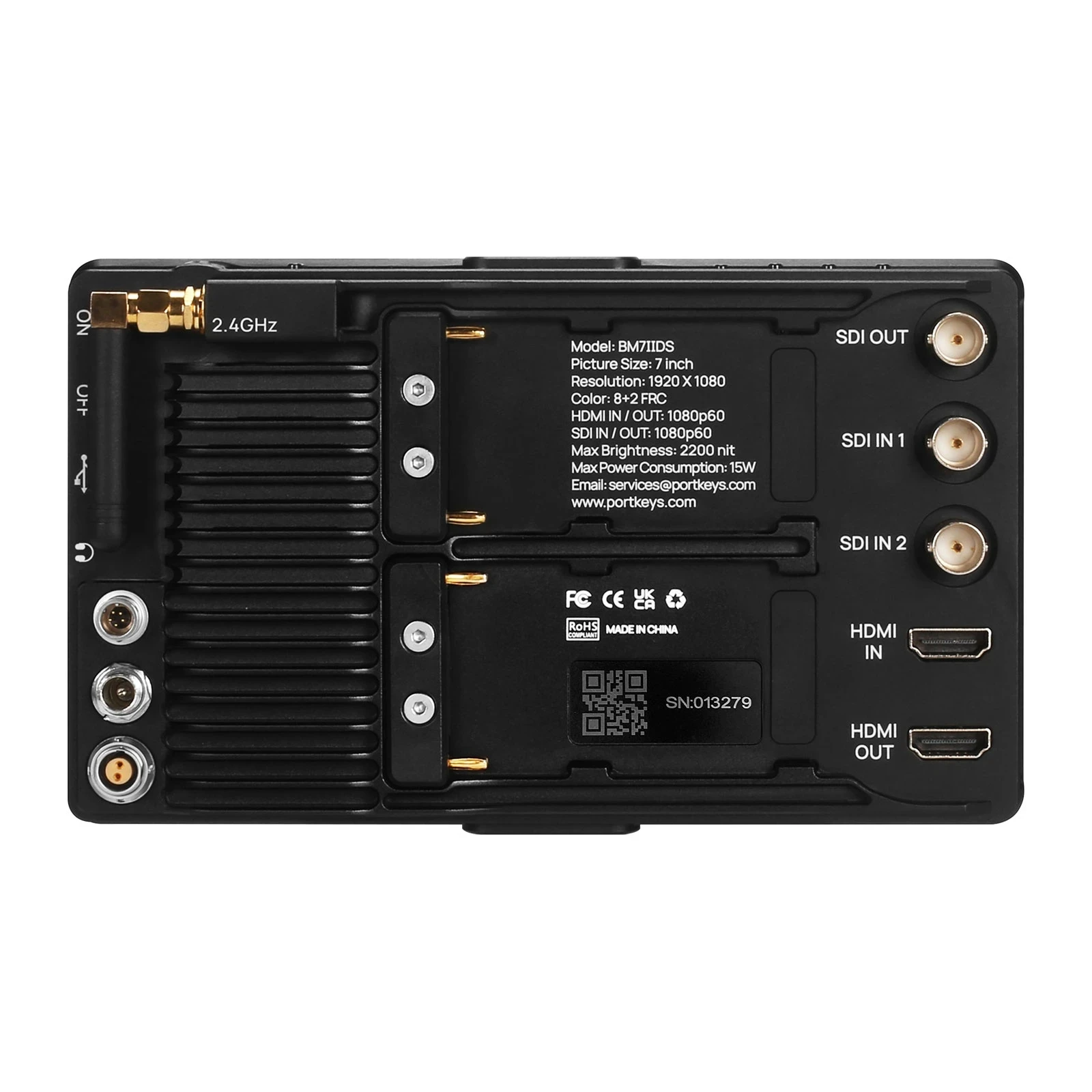 Portkeys BM7ⅡDS Monitor 2000nit 7 Inch Portable Monitor Dslr WiFi Bluetooth Wired Control Camera BMPCC KOMODO SONY DSMC2 DSMC3