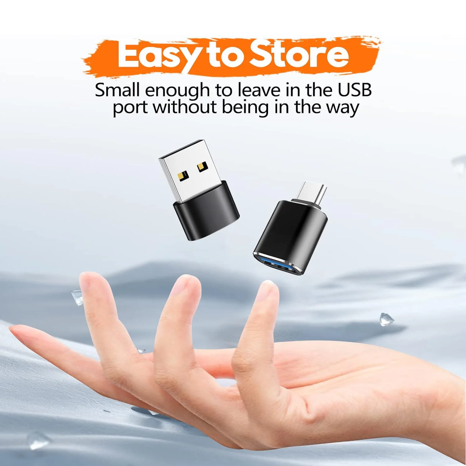 4개입 USB C 남성-USB 여성 어댑터 및 USB 남성-USB C 여성 어댑터 (아이폰, 삼성, 에어팟, 자동차용)