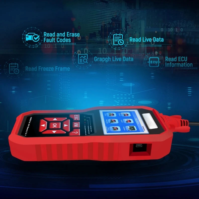 

KW890 Car Scanner Battery Tester Oil Reset Special Function 3 In 1 Read And Erase Fault Codes Automotive Diagnostic Tool K0AF