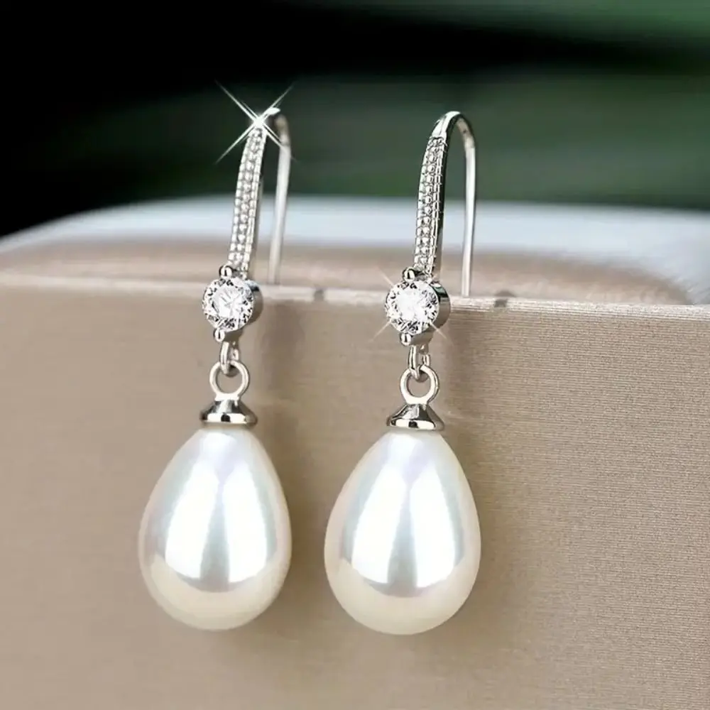 Water Drop Shape Imitation Pearl Earrings Women Bridal Wedding Jewelry Gifts