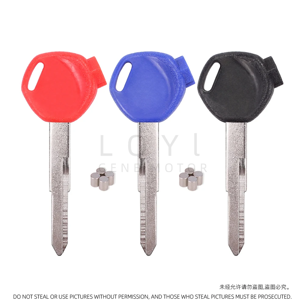 3Pcs Blank Key Motorcycle Replace Uncut Keys For HONDA scooter A magnet Anti-theft lock keys Zoomer DIO 56 Z4 Z125 SCR100 WH110