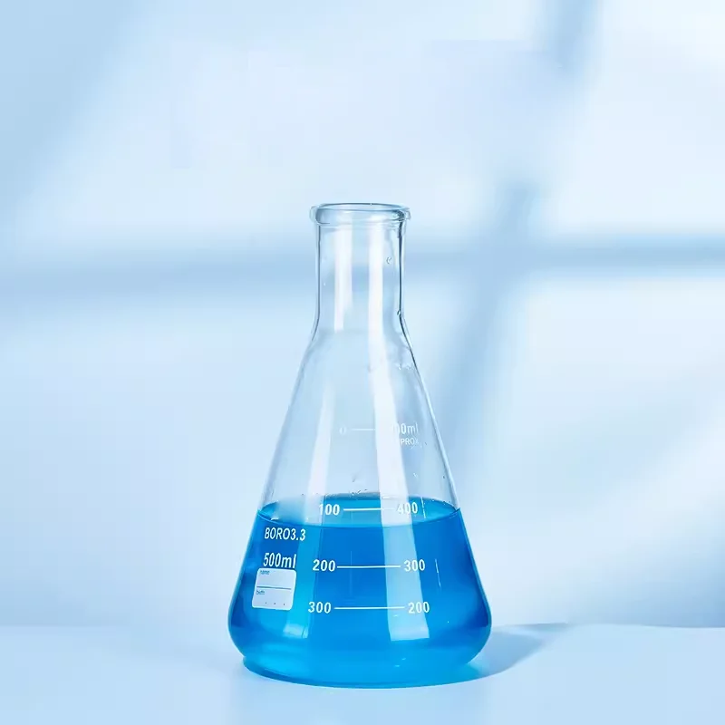 1PC Erlenmeyer Borosilicate Glass Flask Narrow Neck Conical Triangular Flask Laboratory Chemical Equipment 50 Ml To 1000ml