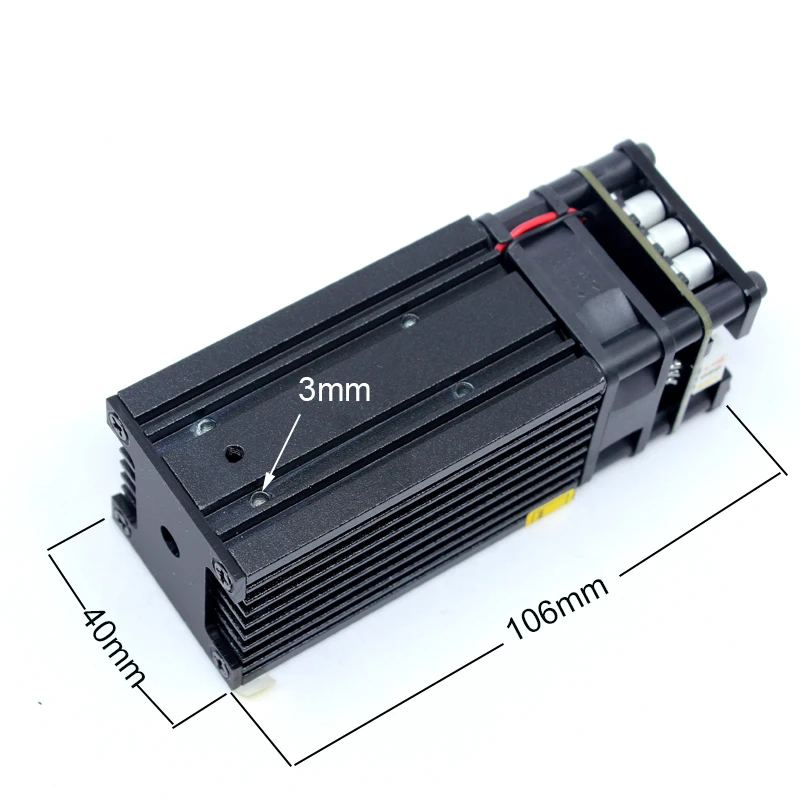 520nm 3W 고출력 조류 퇴치용 녹색 레이저, 랜드마크 레이저 라이트, 실험실용 레이저 모듈 12V PWM TTL 변조 지원