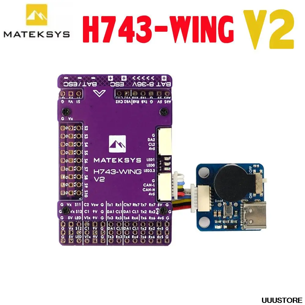 Matek H743-WING H743 Wing V2 MPU6000 Barometer OSD Blackbox INAV 3-8S Flight Controller for RC FPV Airplane Fixed-Wing Drones