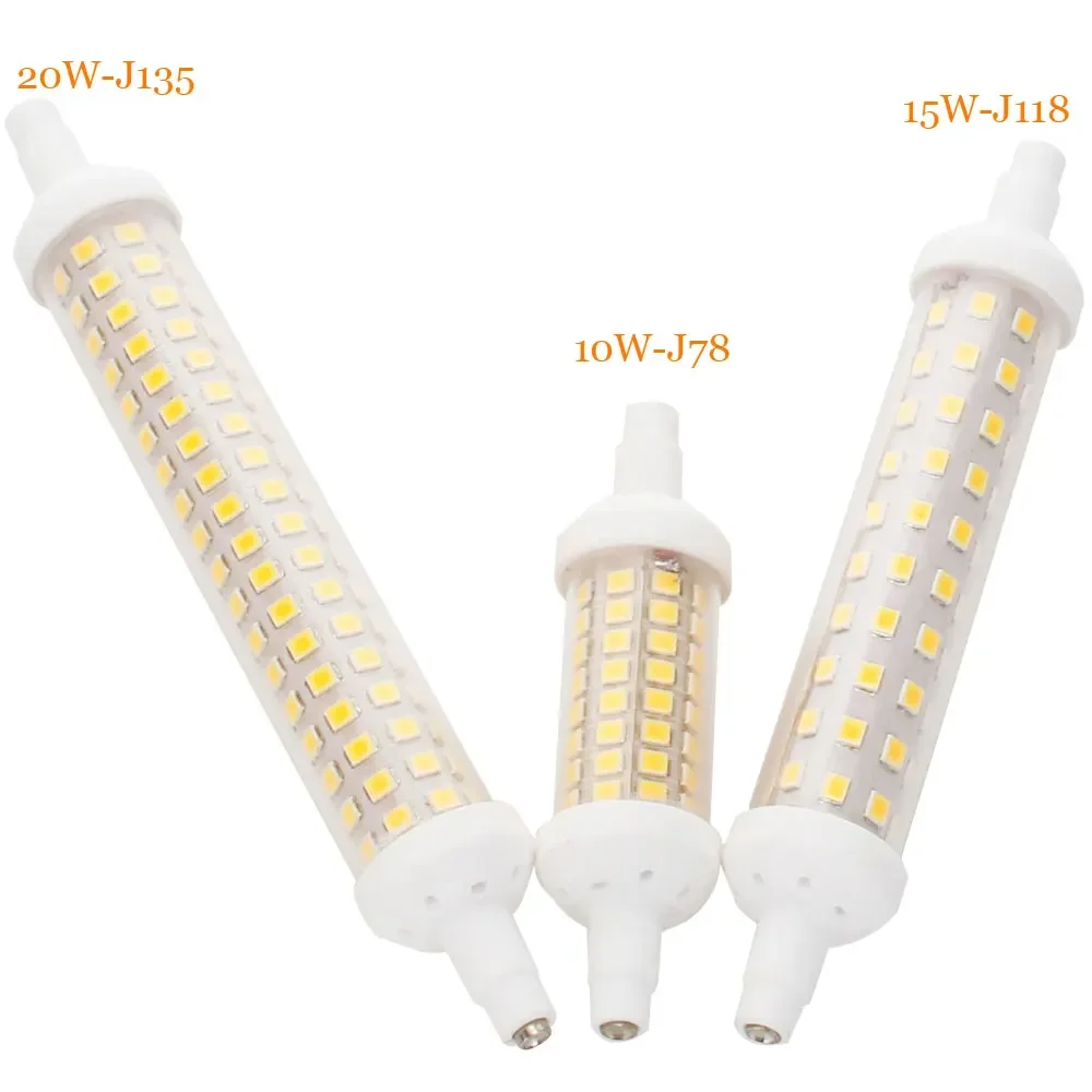 R7s Led 세라믹 2835 SMD LED 전구, 할로겐 램프 교체, 10W 15W 20W 램프, 78mm 118mm 135mm, 220V J78 J118 J135