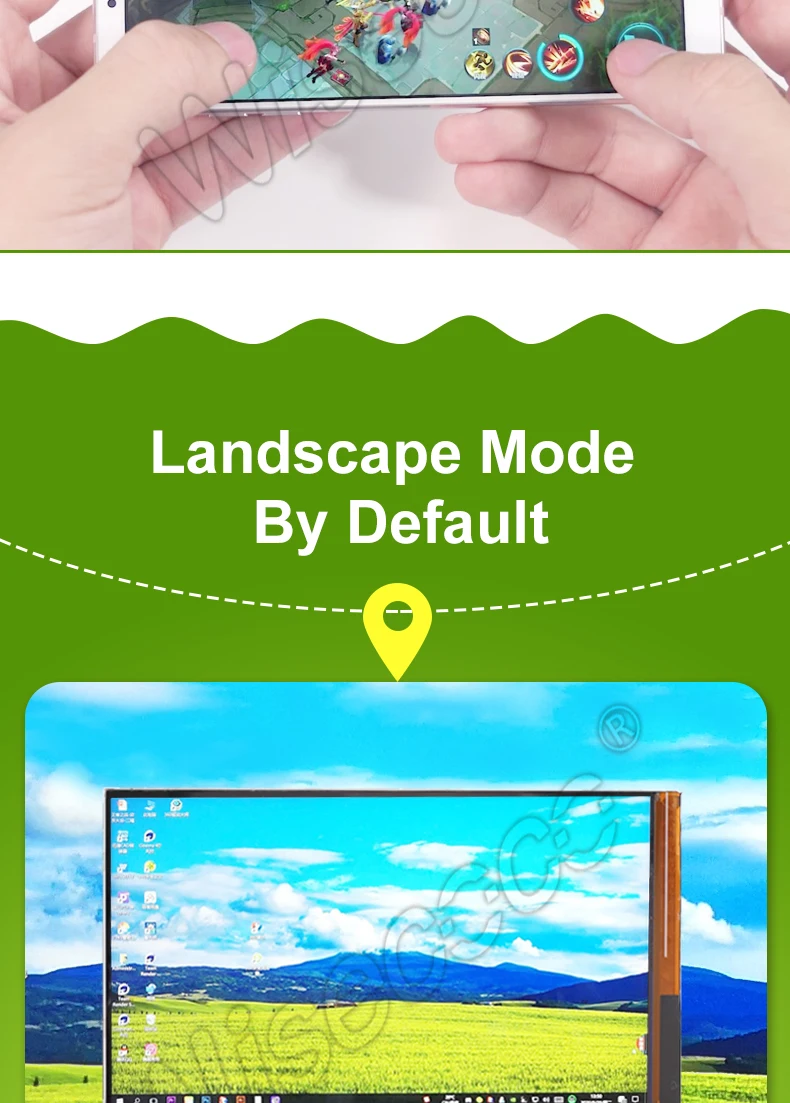 polegada toque display lcd paisagem padrão android caixa de tv gaming box windows portátil raspberry pi exibição