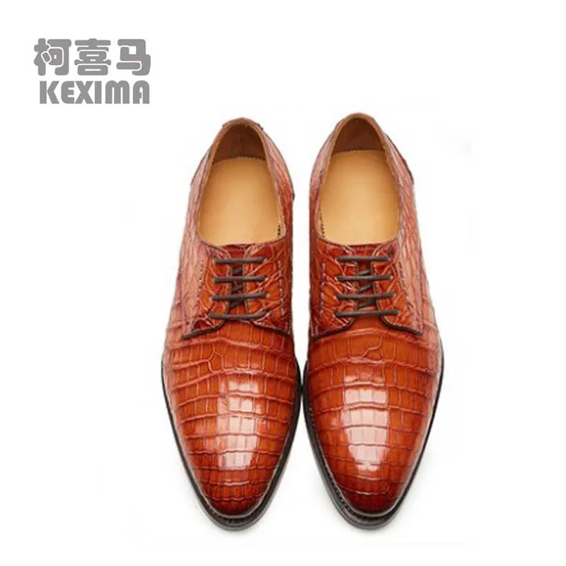 

KEXIMA CWVtianxing custom manual Men dress shoes crocodile leather business formal shoes tide leisure male shoes