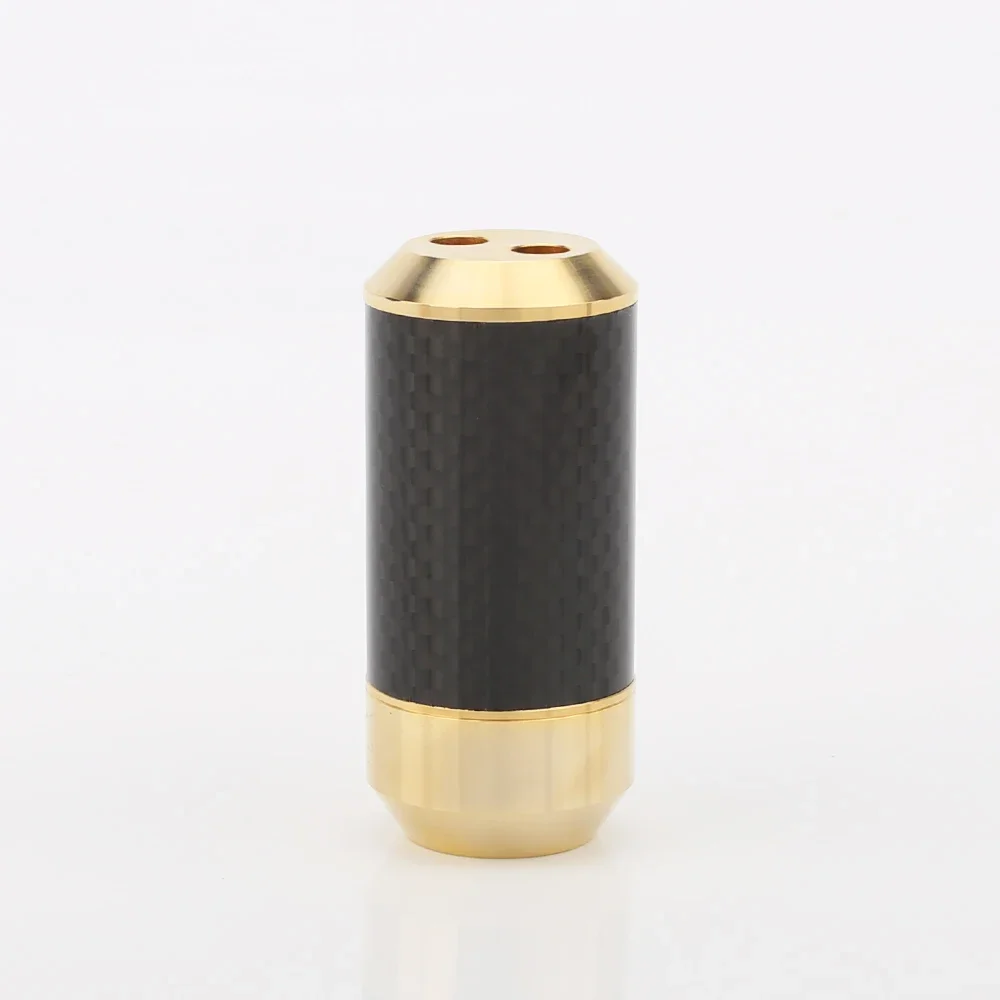 Audiocrast 탄소 섬유 금도금 16mm  2x6mm 스피커 케이블 Y 스플리터 쉘 1 in 2 out 오디오 와이어 (부츠/바지용)