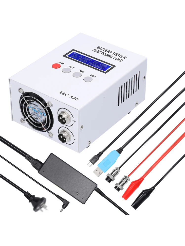 EBC-A20 4-Wire Battery Tester 30V 20A 85W Lithium Leadacid Battery Capacity Test