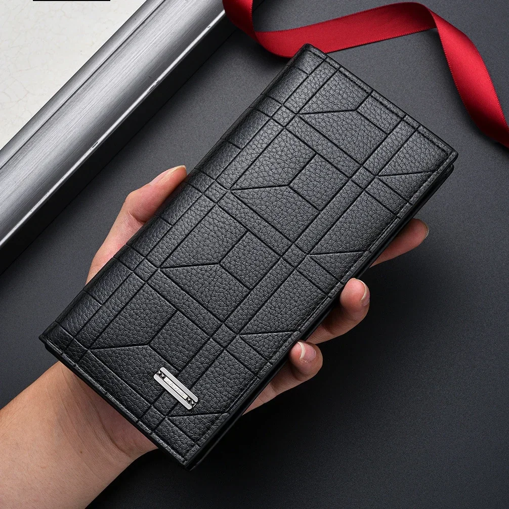 High Capacity Long Men Wallet Luxury PU Leather Coin Purses Male
