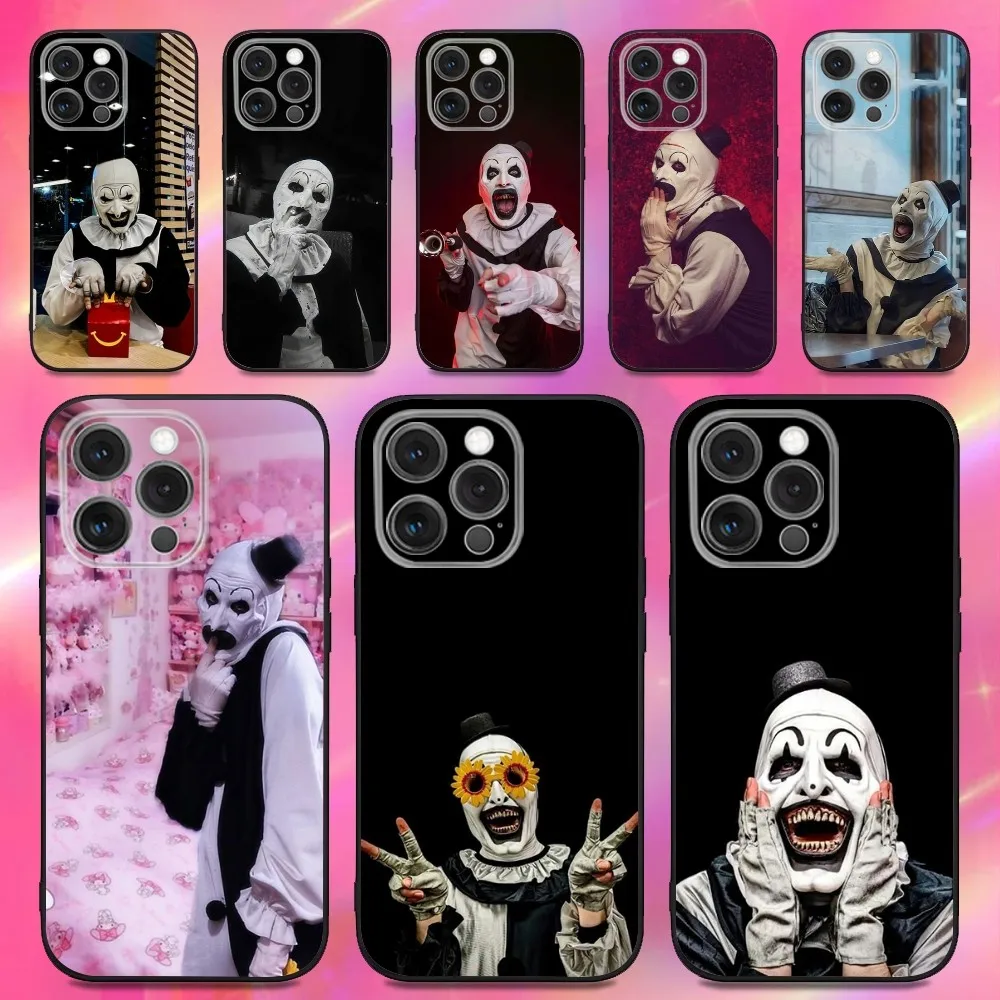 Horror Art the Clown Soft Silicone Black Phone Case
