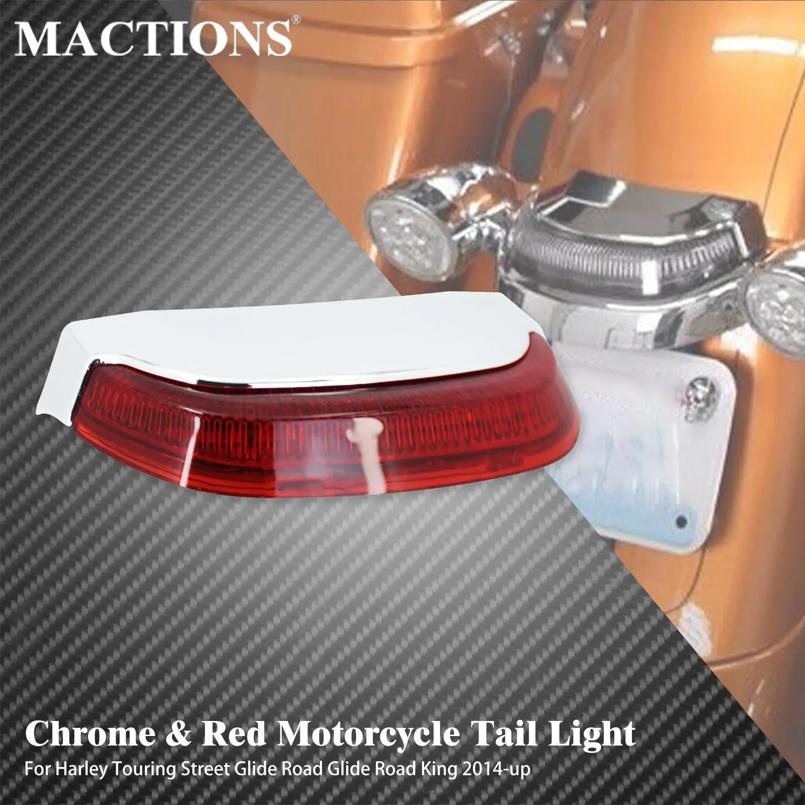 

Motorcycle Red Led Brake Tail Remote Control Running Light Lamp For Harley Touring Street Glide Special Road King FLHX 2014-2023