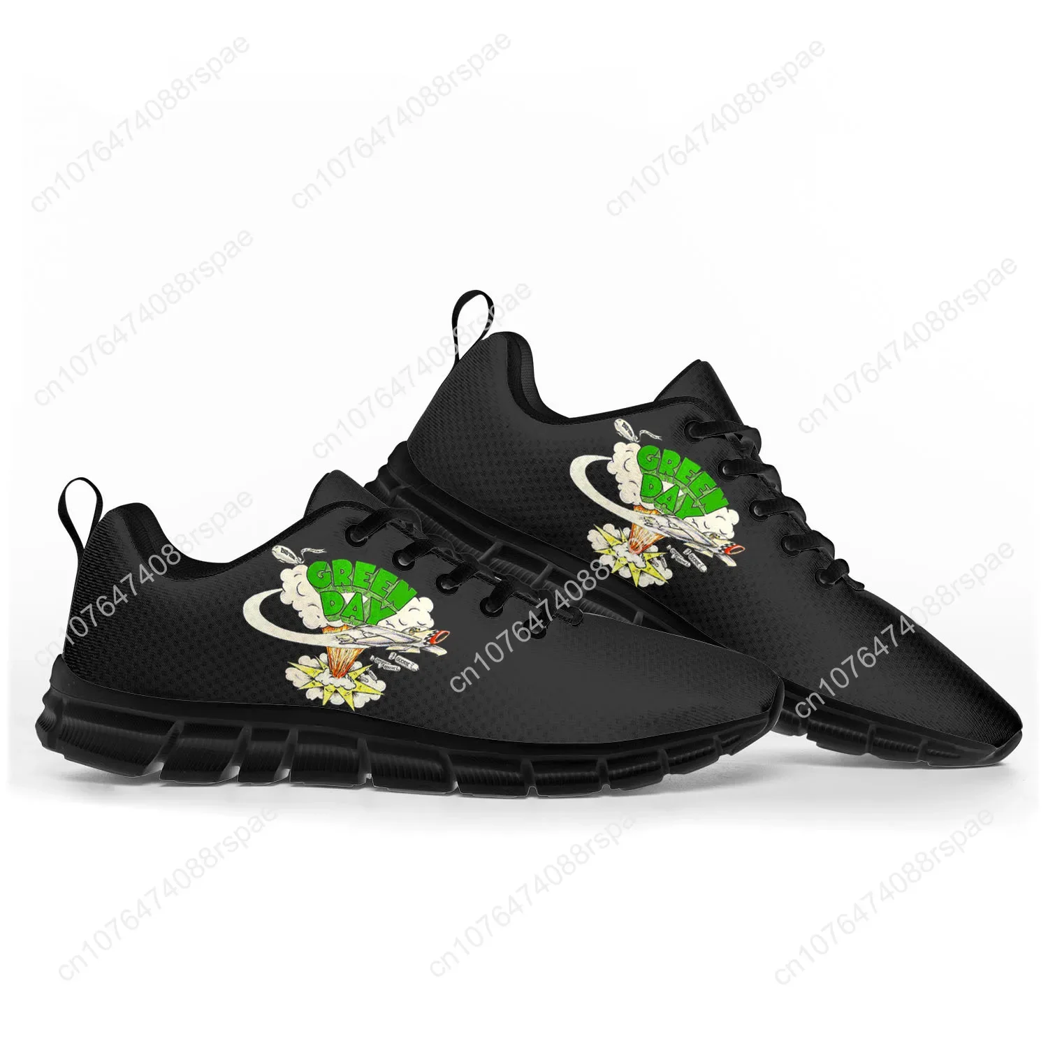 Green Day Pop Rock Band Sports Shoes Mens Womens Teenager Kids Children Sneakers Casual Custom High Quality Couple Shoes Black