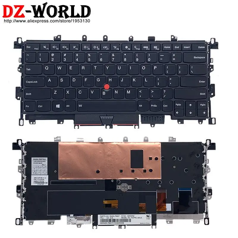 Russo Eua Inglês Teclado Retroiluminado para Lenovo Thinkpad x1 Yoga 1ª Geração Laptop 01ax829 00jt888 01aw927 00jt864 00jt881 ru