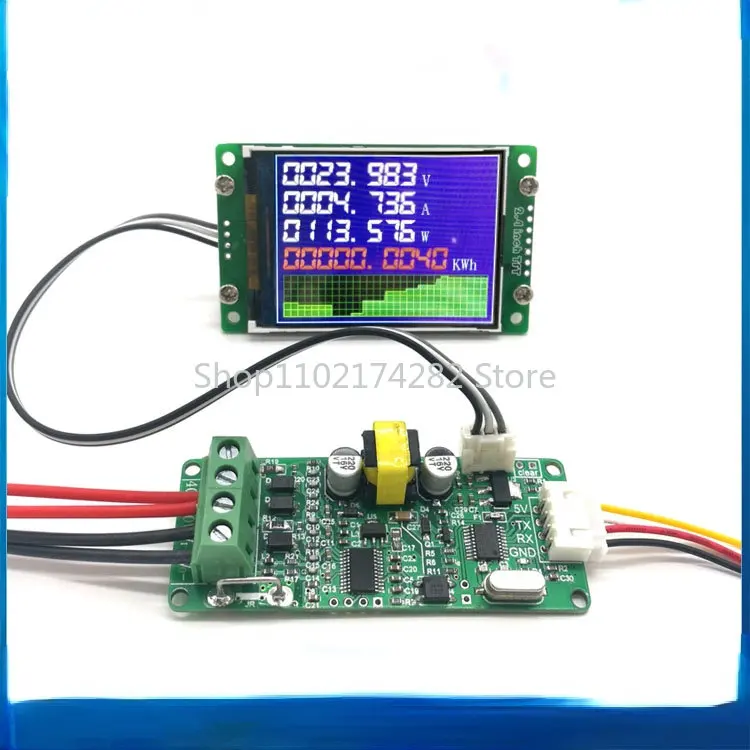 

SUI-201 Dc voltage ammeter power metering module color screen 60V serial communication Modbus protocol