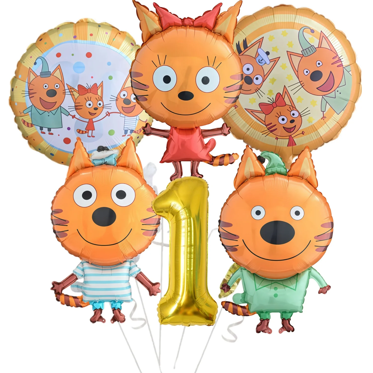 Three Little Kittens Birthday Party Decoration Set – Tableware, Tablecloth, Plates, Cups, Napkins, and Cake Decor