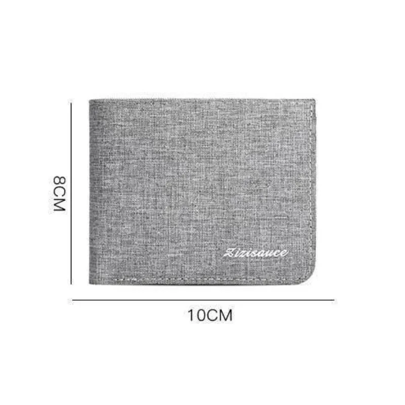 Canvas Men Wallet Black/blue/gray Card Holder Wallet Male Money Bag ID/photo/bank Holder Short Purse Credit Card Case Bag 6