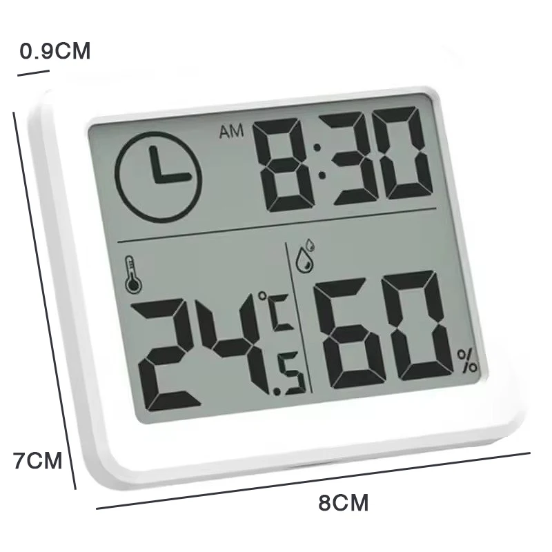 Enhanced Digital Desk and Wall Clock with Temperature and Humidity Display – Large 3.2-Inch LCD for Home, Kitchen, or Office Decor