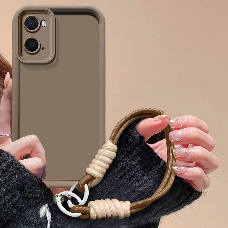 Cute Curly Anti-Loss Hanging Rope Phone Case Cover