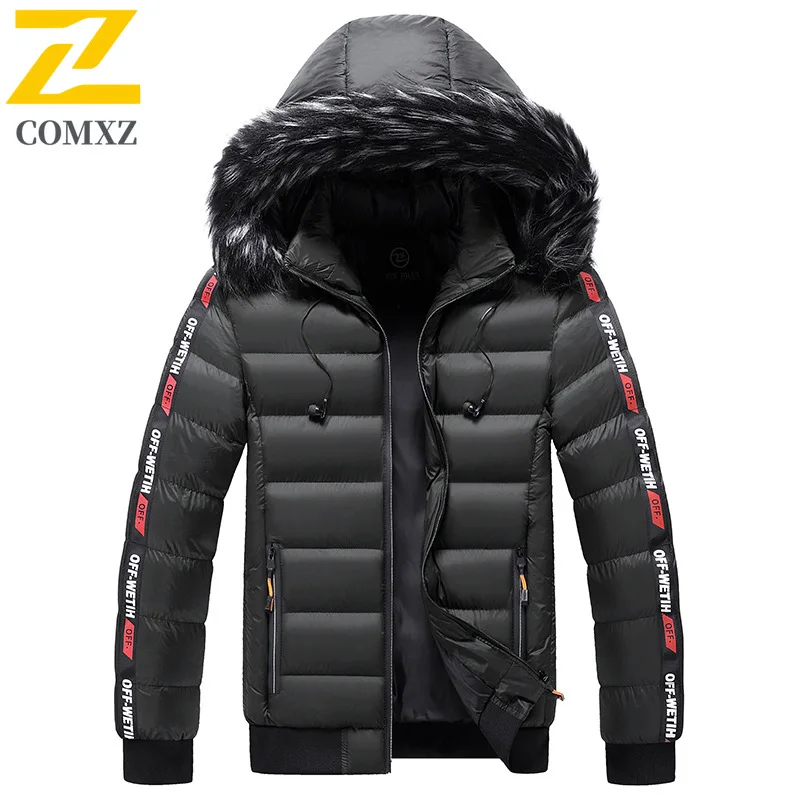 Men's Winter Thickened Hooded Cotton Jacket American style Windproof Parka Color-blocked Casual Overcoat Thermal Padded Coat2025