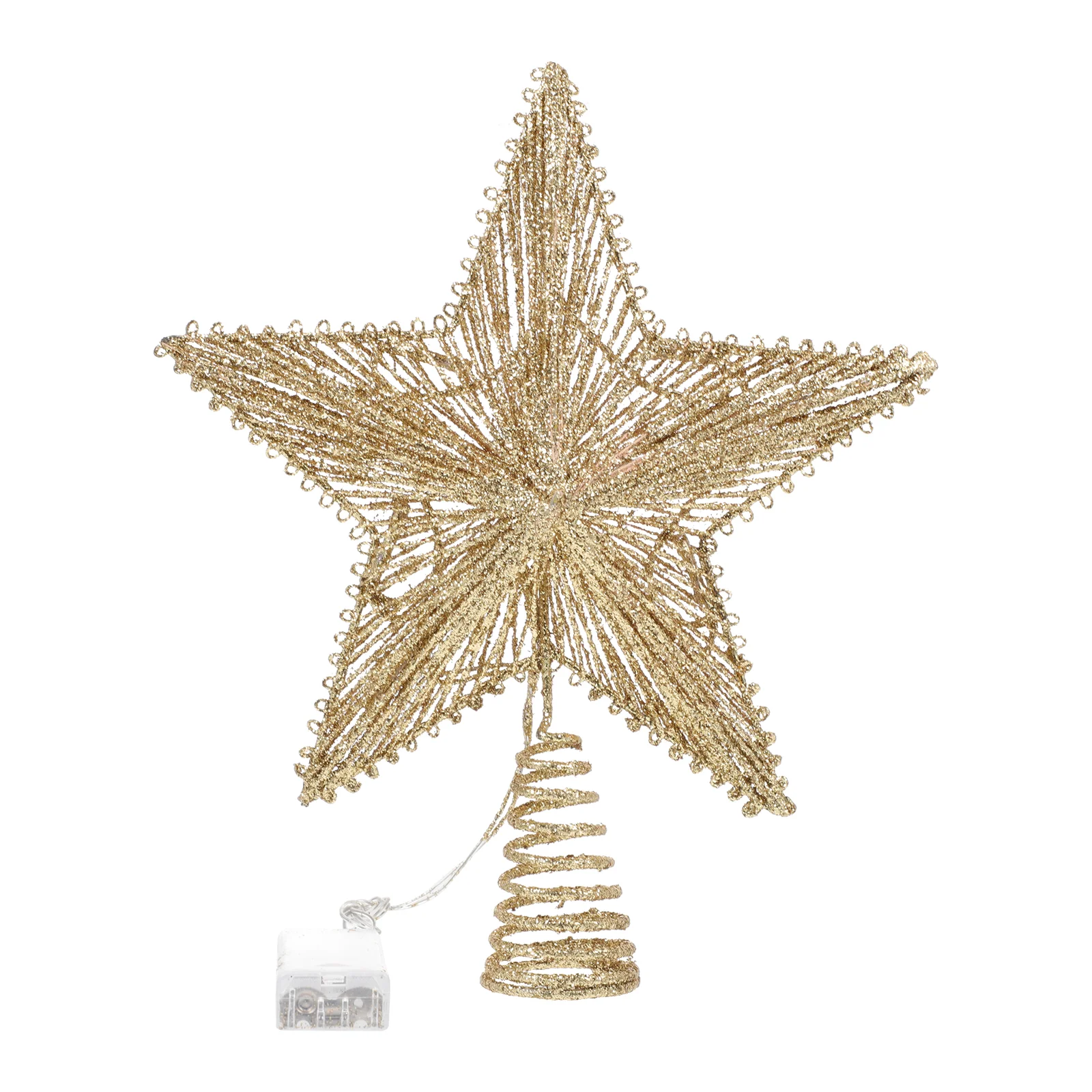 

1Pc Treetop Five-pointed Star Lamp Decorative Christmas Light (Warm Light)