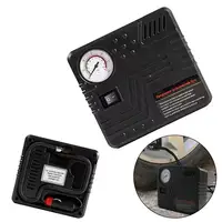 Pompe à Air de secours pour voiture, gonfleur de pneus automatique DC 12V avec manomètre, prise allume-cigare compacte et Portable pour camion SUV 2