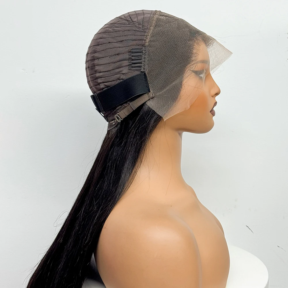 250% Density Long Length 32inches Straight Human Hair Wigs 13x4 Transparent Lace Frontal Human Hair Wigs Soft Hair For Women