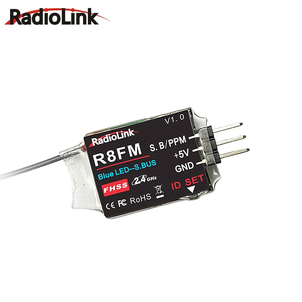 

Radiolink 2.4GHz R8FM 8CH RC Receiver Super Mini Support SBUS PPM Signal for T8FB/T8S Transmitter