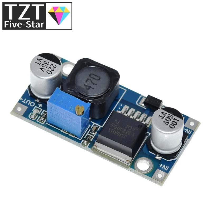 TZT LM2596 DC-DC Step-down Power Supply Module 3A Adjustable Step-down Module LM2596S Voltage Regulator 24V 12V 5V 3V