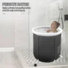 Portable Ice Bath Tub, Foldable Bathtub for Adult Inflatable Outdoor Cold Plunge Tub Freestanding Bathtub Hot Tub Spa Tub 6