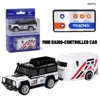 Mini RC Car 2.4Ghz 1:64 Adjustable Speed Mini Alloy Off-Road Remote Control Trailer Vehicle Gift Toys for Kids 1
