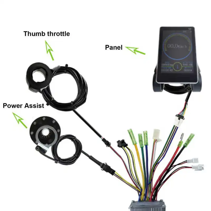250/350W 36/48V15A Electric Bike Controller Kit 10 Configurations Electric Controller Kit Instrumentation Throttle