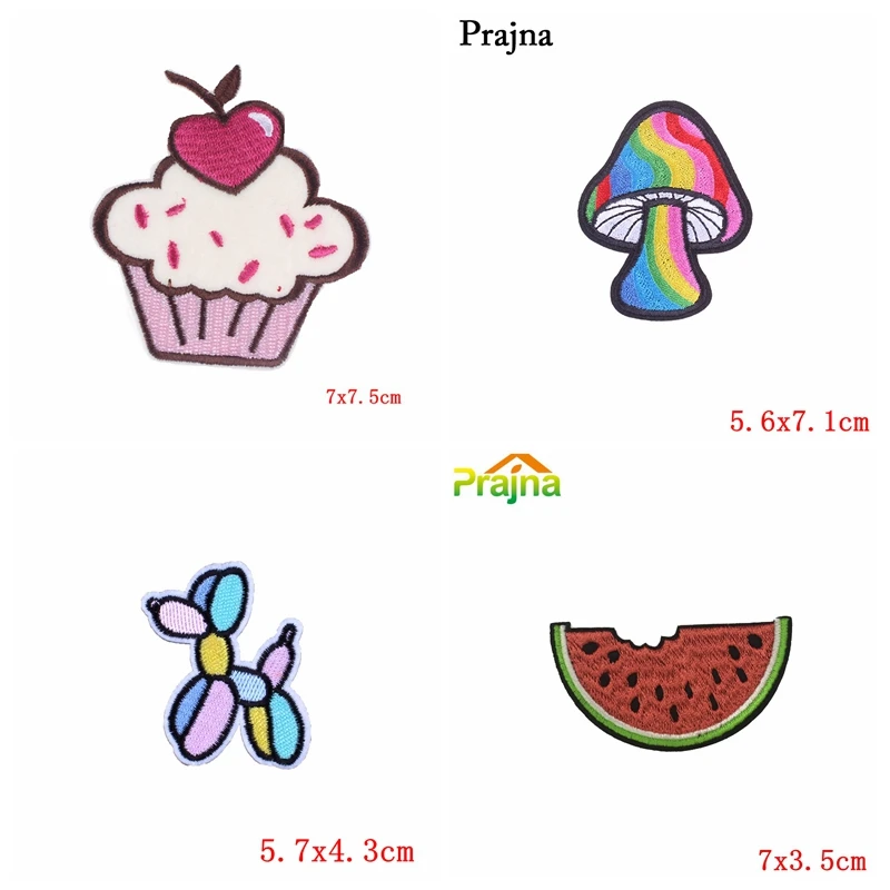 10 Teile/lose Tier/Katze Patch Nette Cartoon Gestickte Patches Auf Kleidung DIY Eisen Auf Patches Für Kleidung Trinken Lebensmittel nähen Aufkleber – Detail 4