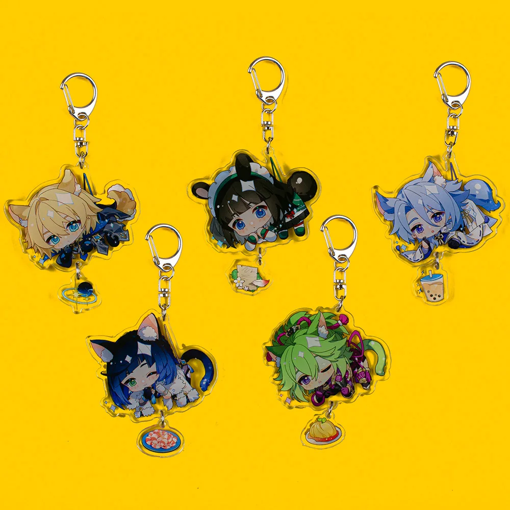Genshin Impact Keychain Kamisato Ayato Dainsleif Catherine Kuki Shiobu Ye Lan Cosplay Acrylic Key Chain Pendant Keyring Prop | Украшения и