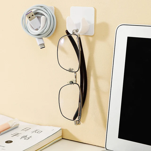 2/4 db Erős Függönyrúd Tartók Fali Ragasztóhorgok Szekrény Ruházat Sínek Rögzített Klip Fürdőszoba Zuhanyrúd Függő Állvány - Image 5