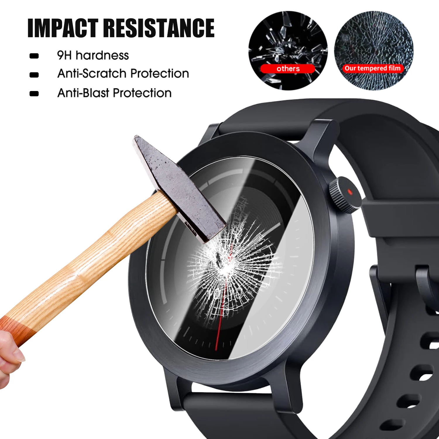 Premium Screen Protector for CMF Watch 3 Pro - 9H Hardness Tempered Glass Film (1-5 Pack)