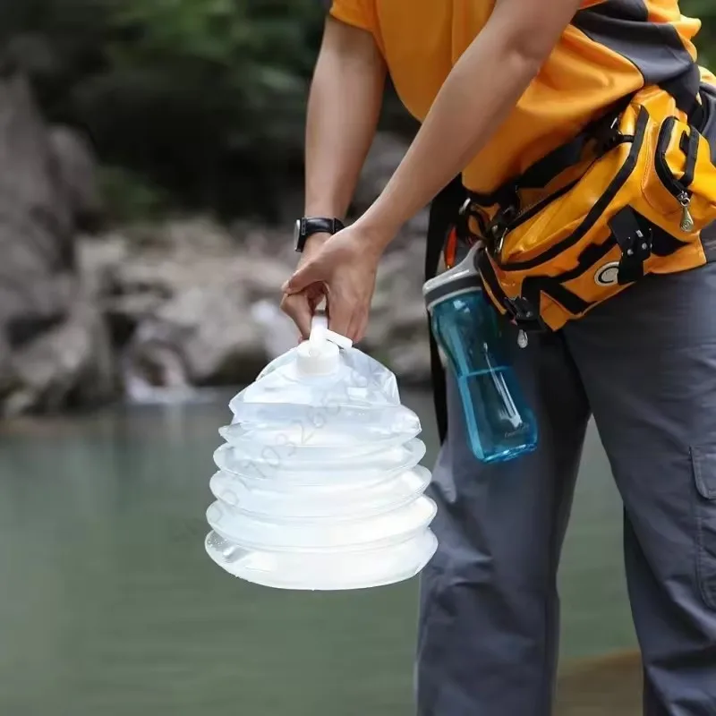 5L-15L 자동차 접이식 버킷 휴대용 물통 물 저장용기 캠핑 야외용 자동차 액세서리