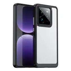 Colorful Transparent Hard PC + TPU Protective Back Cover - Realme GT 7 Pro (Black)