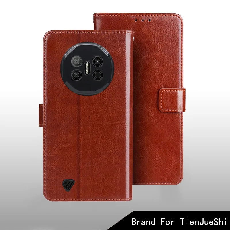 Leather Flip Case with Magnetic Stand - Business Style Phone Accessory