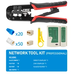 Versatile Ethernet Network Cable Crimper, Cutter, and Stripper Tool (Professional)