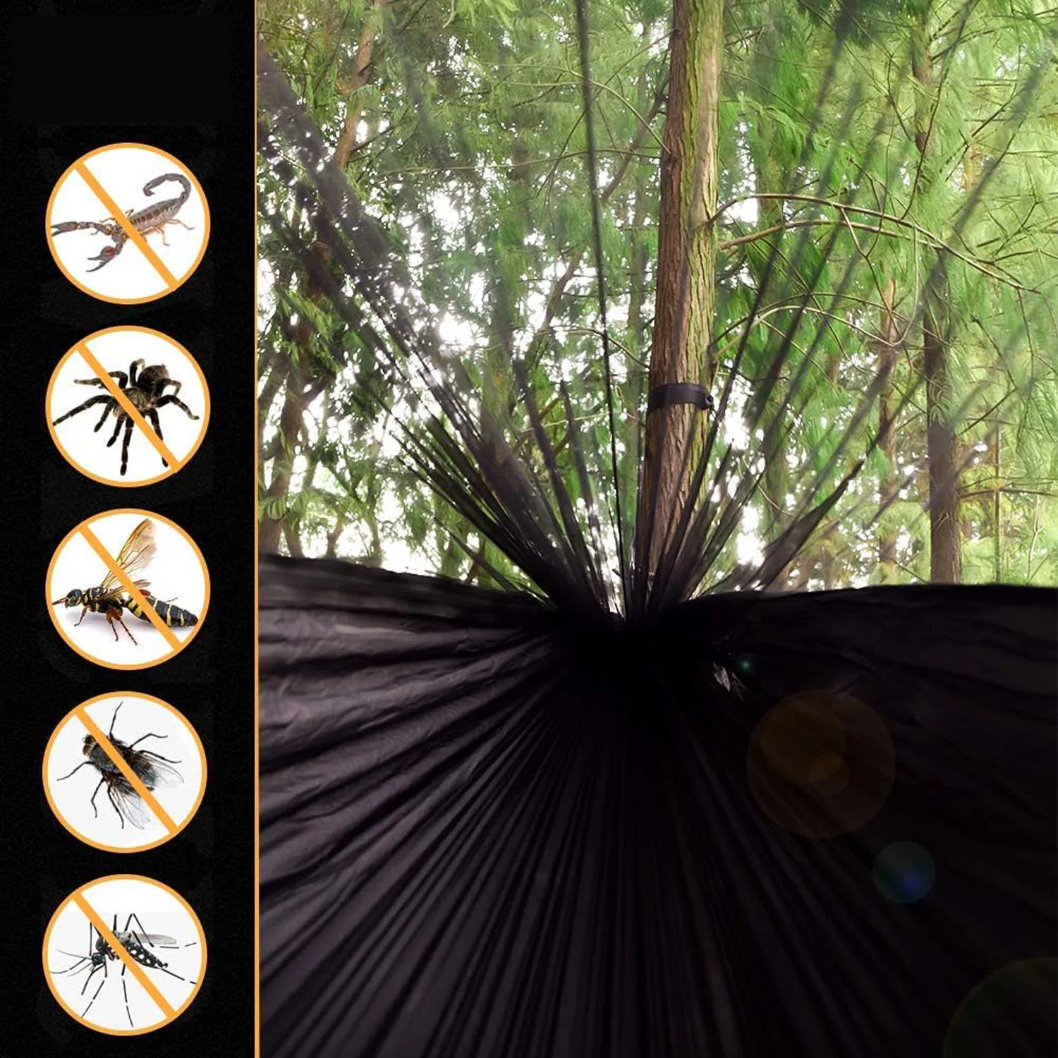 Pop-up Portable Camping Hammock mosquito net Lightweight Hanging Mosquito Net Hammocks Tree Straps Swing Backpack Backyard