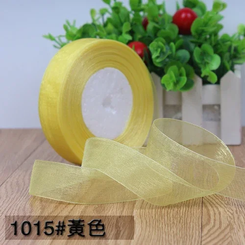 Organza Chiffon Ribbon for Decoration and Crafting - 50 Yards
