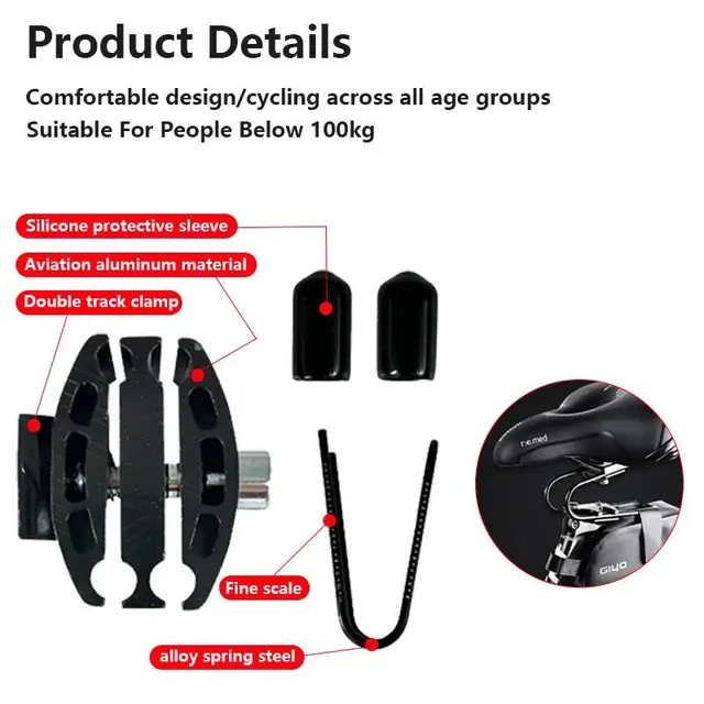 SUKOUSRAM Bike Seat Shock Absorber - Steel Spring Suspension For MTB & Road Bicycles, Reduces Bumps