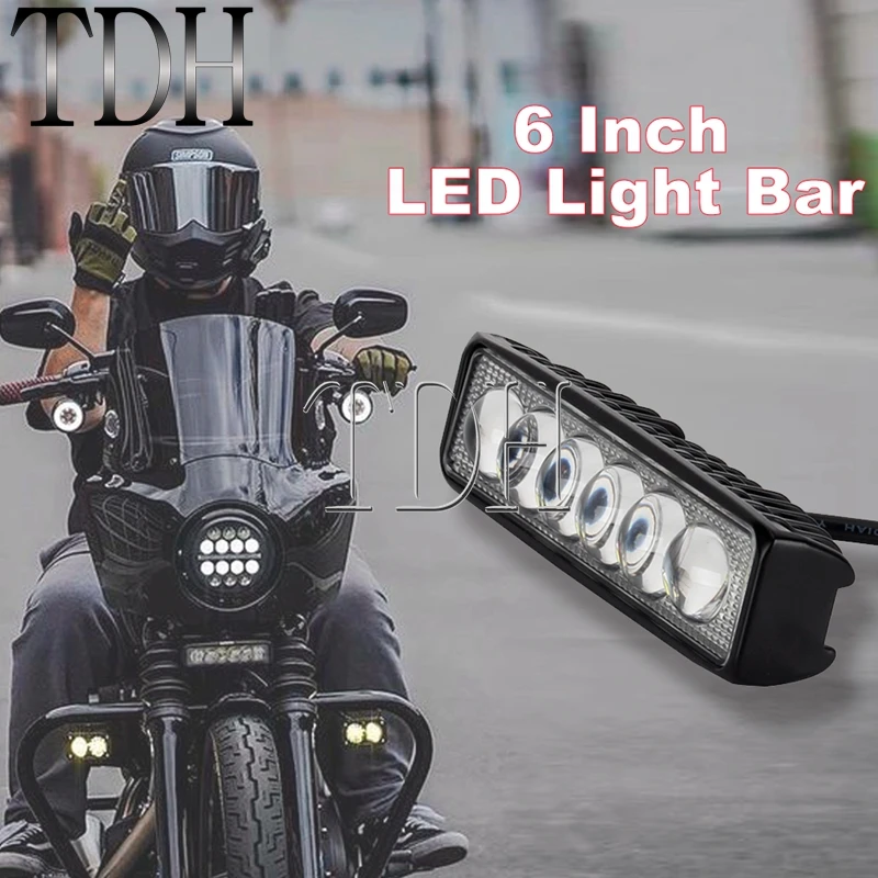 LEDLightBarWorkLightFogLampDRLAuxiliary6LEDChipsAluminum