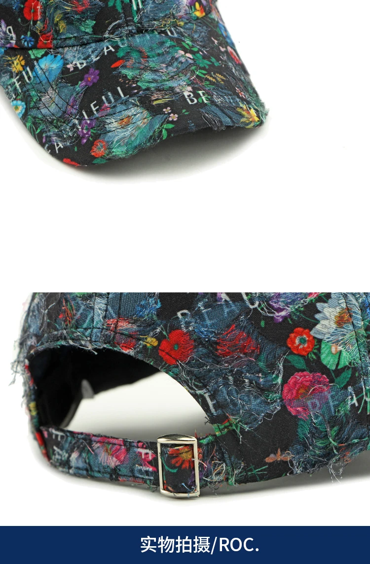 Baseballkappe mit Blumenmuster für Damen, Ethno-Stil, Visier, Sonnenhut, UV-Schutz, Outdoor, lässig, Sport, Stickerei, Snapback-Hut – Detail 5