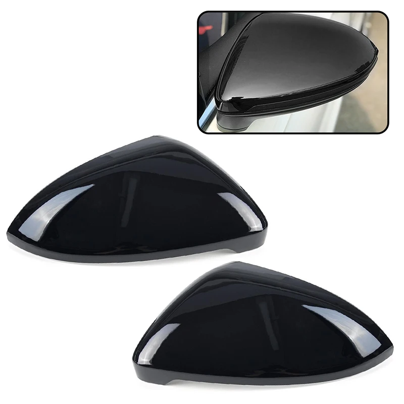 

1 Pair Black Plastic Car Left & Right Side Rearview Mirror Cover Cap Housing Fit for VW Golf 7 2020 2019 2018 2017 2016 2015