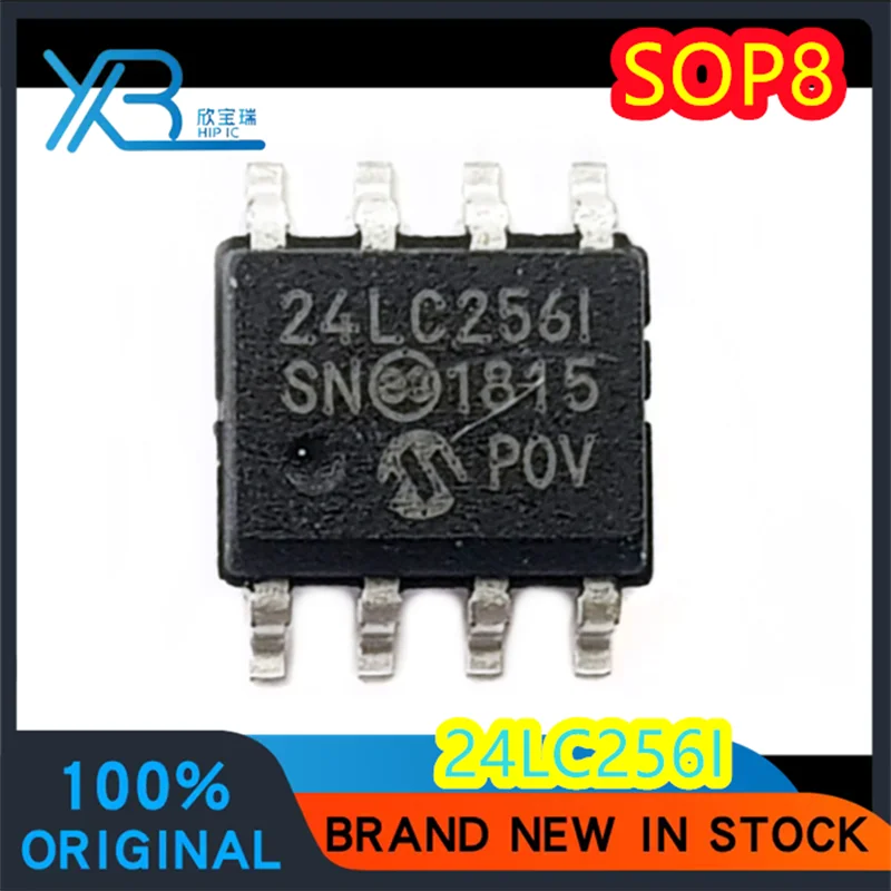 10-Pack Of 24LC256T-I/SN Memory Chips – SOP8 Package – For DIY Electronics & Repairs
